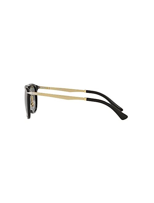 Persol PO3265S Square Sunglasses, Black/Gold, 50mm
