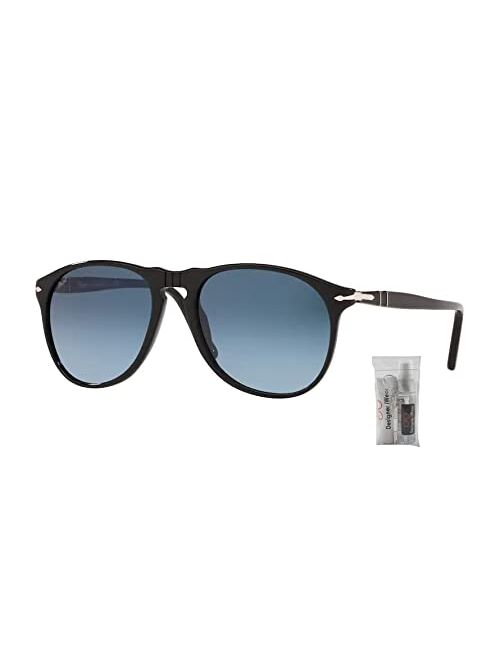 Persol PO9649S Pilot Sunglasses for Men + BUNDLE With Designer iWear Complimentary Eyewear Kit