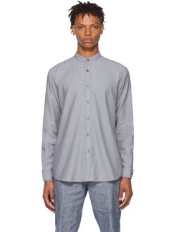 BOSS Gray Cotton Long Sleeve Shirt