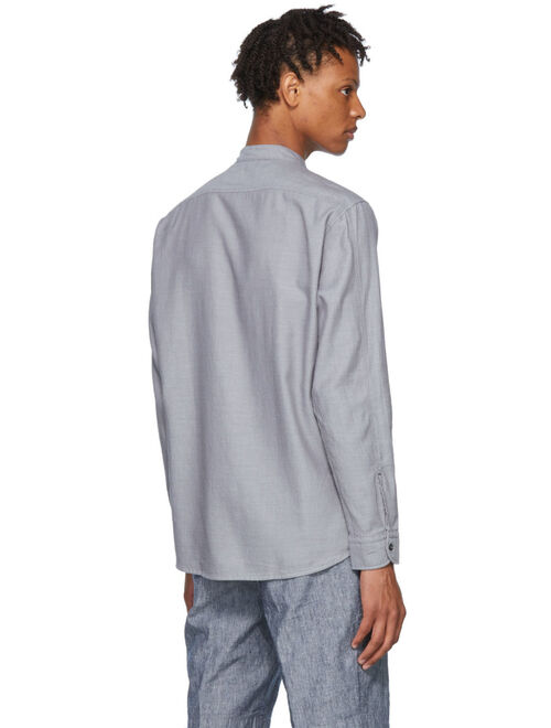 BOSS Gray Cotton Long Sleeve Shirt