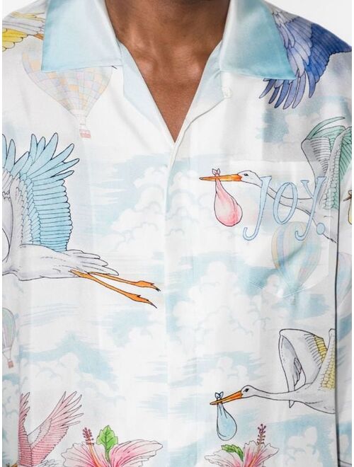 Casablanca graphic-print silk shirt