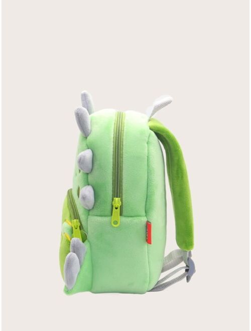 Shein Boys Cartoon Dinosaur Design Fuzzy Backpack