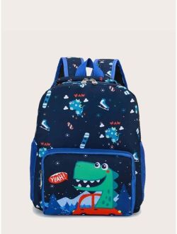 Kids Cartoon Dinosaur Graphic Backpack