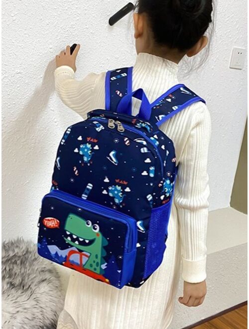 Shein Kids Cartoon Dinosaur Graphic Backpack