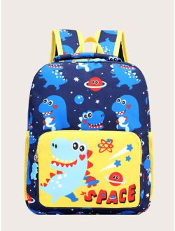 Kids Cartoon Dinosaur Print Backpack
