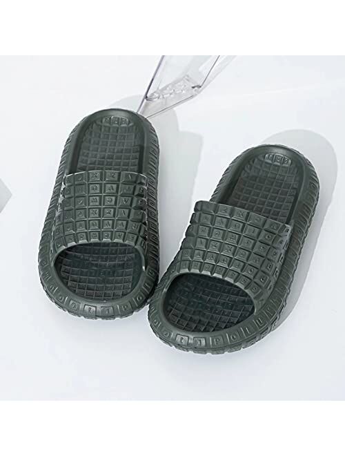 Eohsnem Cloud Slides Pillow Slides for Women Men Indoor Outdoor,Non-Slip Shower Shoes Bathroom Sandals House Slippers,Eohsnem Funny Keyboard Slides Alphabet Slippers,1.8