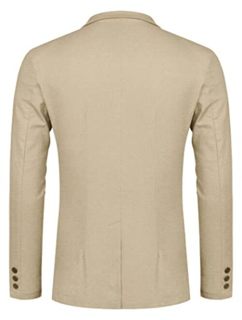 COOFANDY Men's Casual Sport Coat Regular Fit Lightweight Linen Blazer Jacket Stylish One Button Suit Jackets