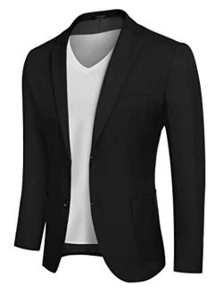 COOFANDY Mens Casual Blazer Sport Coat Lightweight Two Button Business Jackets