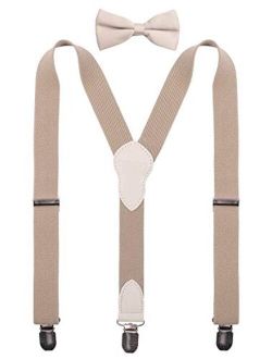 CEAJOO Boys' Suspenders and Bow Tie Set Adjustable