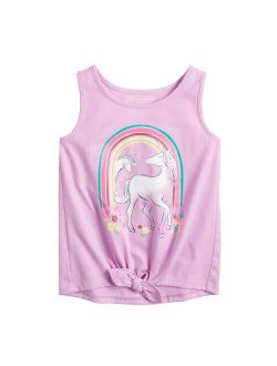 Toddler Girl Jumping Beans Tie Front Graphic Tank Top