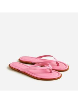 Sorrento thong sandals in metallic leather