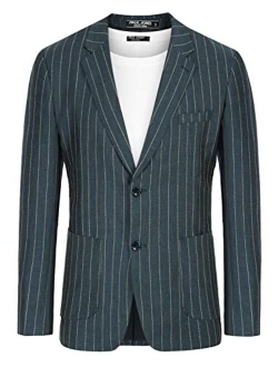 Men's Slim Fit Lightweight Linen Jacket Tailored Blazer Sport Coat
