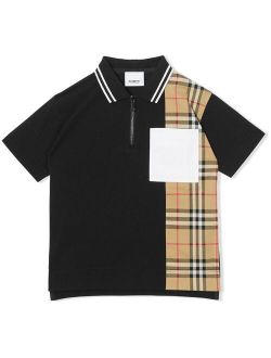Kids Vintage Check-print polo shirt