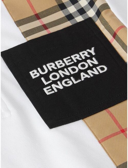 Burberry Kids Vintage Check panel polo shirt