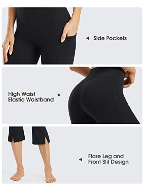 Promover Bootcut Yoga Pants for Women Capri with Pockets High Waisted Casual Work