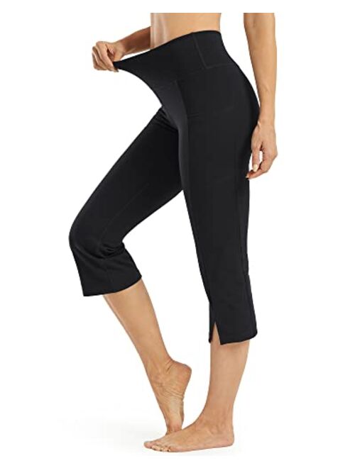 Promover Bootcut Yoga Pants for Women Capri with Pockets High Waisted Casual Work