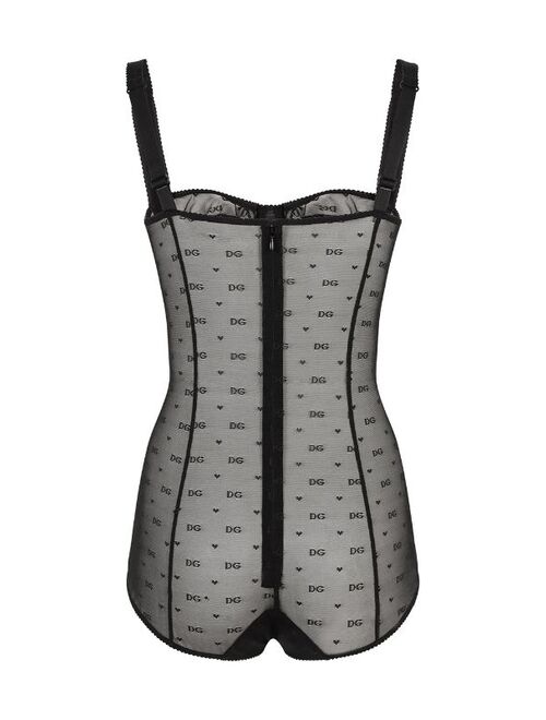 Dolce & Gabbana monogram-pattern bodysuit