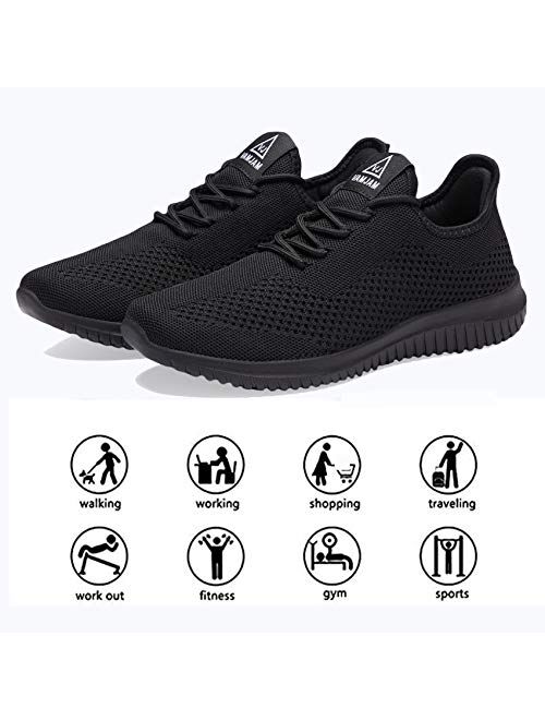VAMJAM Men's Running Shoes Ultra Lightweight Breathable Walking Shoes Non Slip Athletic Fashion Sneakers Mesh Workout Casual Sports Shoes