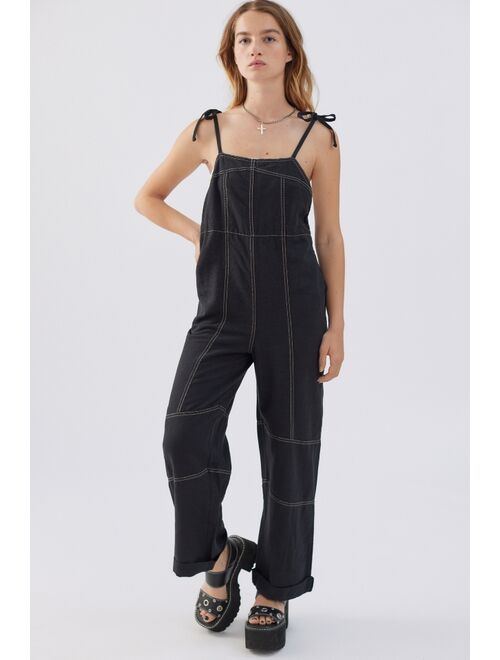 Urban Outfitters UO Harley Linen Backless Overall