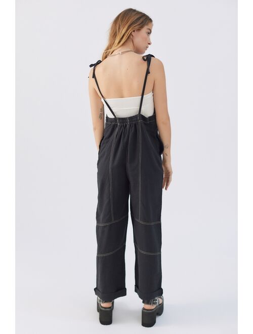 Urban Outfitters UO Harley Linen Backless Overall