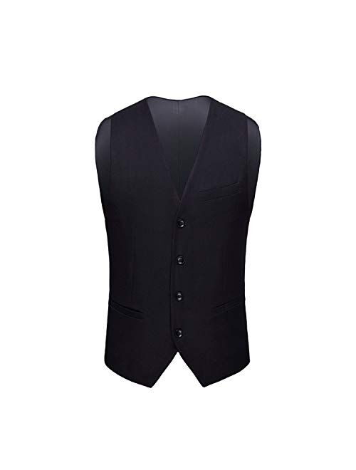 Unknown MY'S Mens 3-Piece Suit Shawl Lapel One Button Tuxedo Slim Fit Premium Dinner Jacket Vest Pants & Tie Set