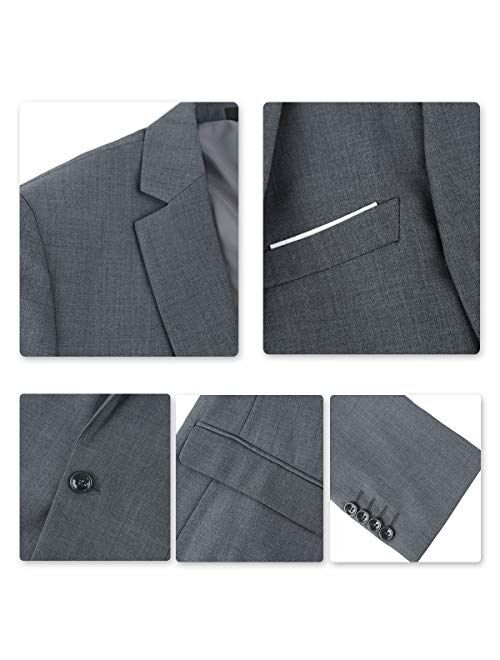 Cloudstyle Men's 2-Piece Suits Slim Fit 2 Button Dress Suit Jacket Blazer & Pants Set