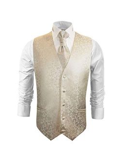 Paul Malone Formal Wedding Vest Set in Champagne