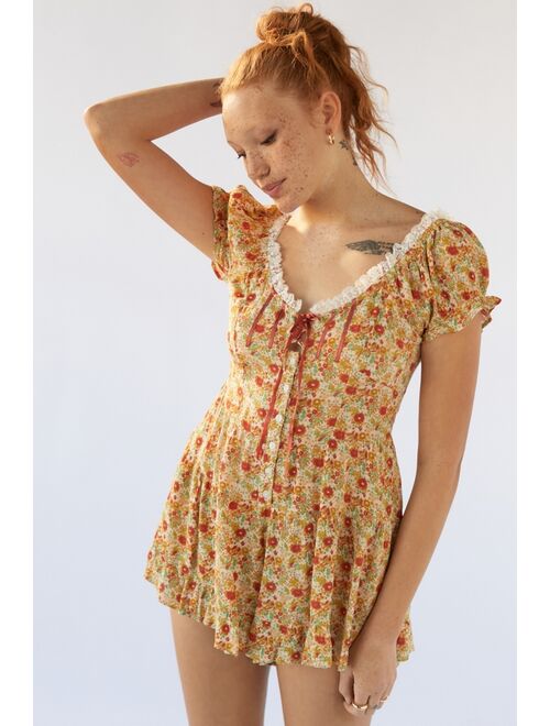 Urban Outfitters UO Lily Tiered Romper