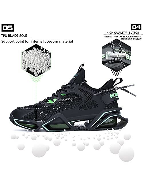 Sak1tama SAKITAMA Men's Sneakers Fashion Sport Running Non Slip Casual Shoe Athletic Tennis Walking Blade Type Shoes