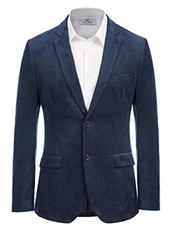 Paul Jones Men's Corduroy Casual Sport Coat Jacket Slim Fit 2 Button Blazer