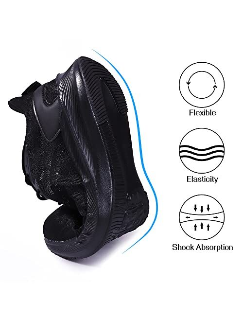 KUMNY Mens Walking Running Shoes - Lightweight Breathable Mesh Athletic Casual Tennis Sneakers
