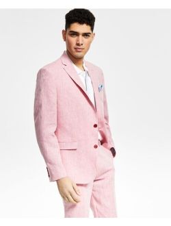 Men's Slim-Fit Textured Linen Suit Separate Jacket, Created for Macy's