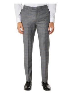 Men's Slim-Fit Plaid Suit Separate Pant