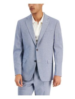 Men's Slim-Fit Seersucker Check Suit Separate Jacket, Created For Macy's