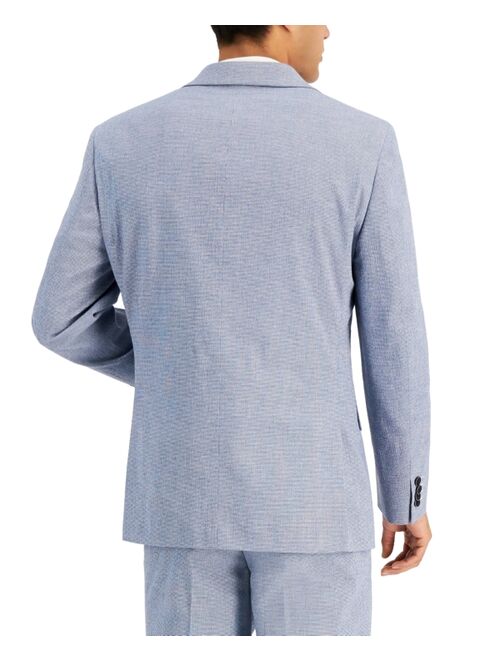 Alfani Men's Slim-Fit Seersucker Check Suit Separate Jacket, Created For Macy's