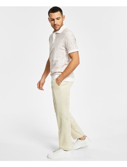 Alfani Men's Slim-Fit Solid Cream Cotton Suit Pants, Created for Macy's