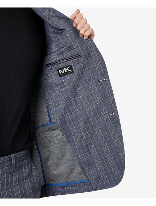 Michael Kors Men's Modern-Fit Plaid Knit Suit Jacket