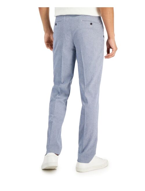 Alfani Men's Slim-Fit Seersucker Check Suit Separate Pants, Created For Macy's