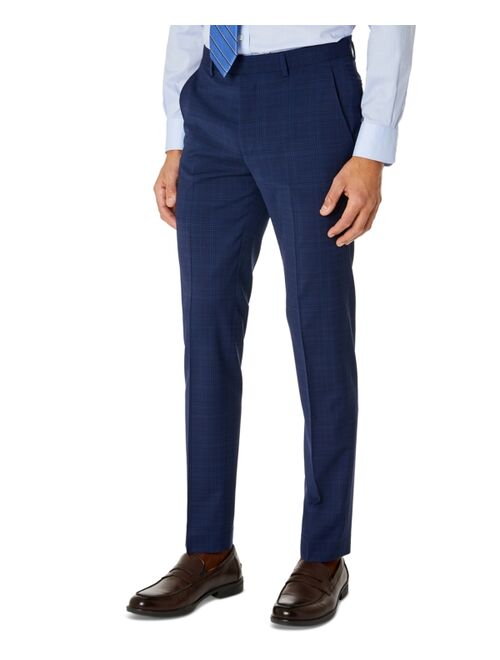 Bar III Men's Skinny-Fit Stretch Plaid Suit Separate Pants, Created for Macy's