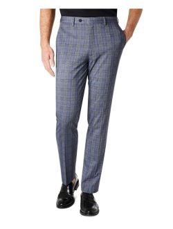 Men's Modern-Fit Plaid Knit Suit Pants