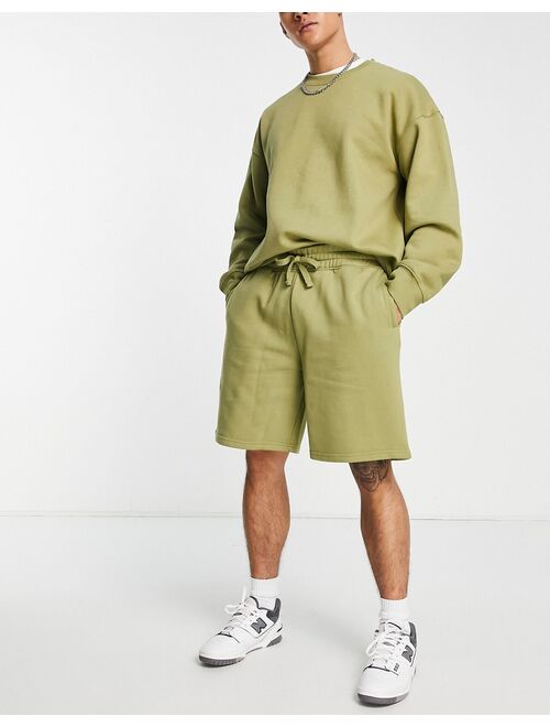 Topman oversized shorts in khaki - part of a set