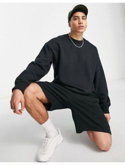oversized shorts in black - part of a set