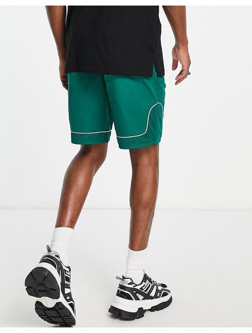 Topman longline basketball short in green