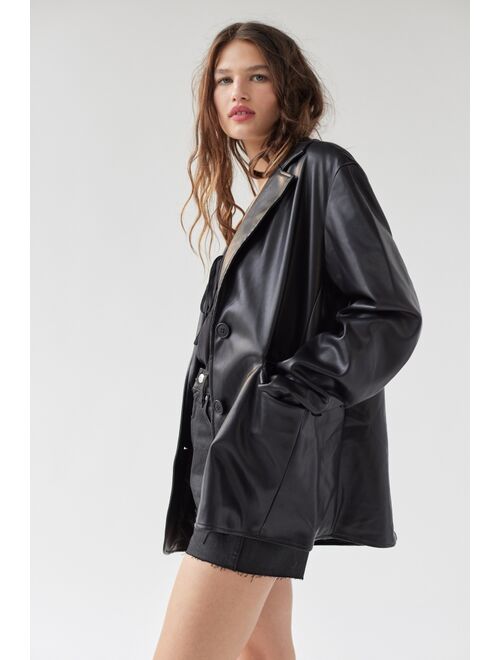 Urban Outfitters UO Jules Faux Leather Blazer