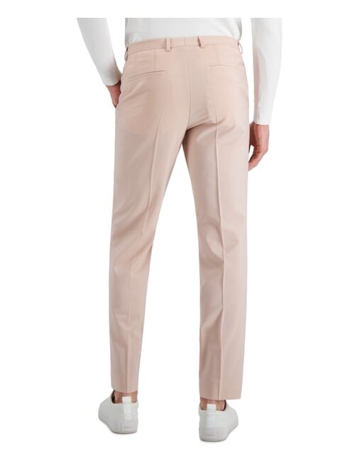 HUGO Hugo Boss Men's Modern-Fit Pink Solid Suit Pants