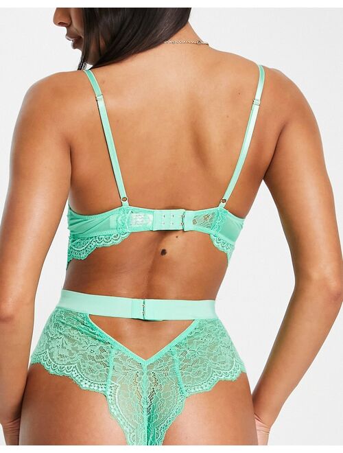 Ann Summers Hold Me Tight lace underwired bodysuit in green