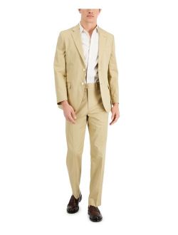 Men's Modern-Fit Stretch Cotton Solid Suit