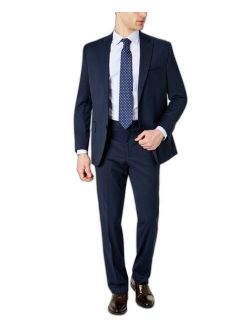 Men's Classic-Fit Stretch Navy Solid Suit