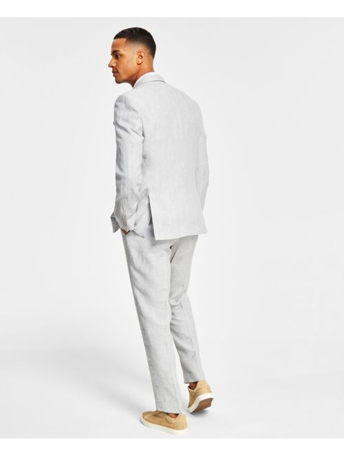 Buy Bar III Men's Slim-Fit Textured Linen Suit Separate Jacket, Created ...