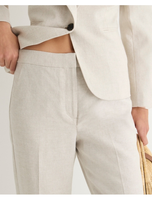J.Crew Kate straight-leg pant in stretch linen